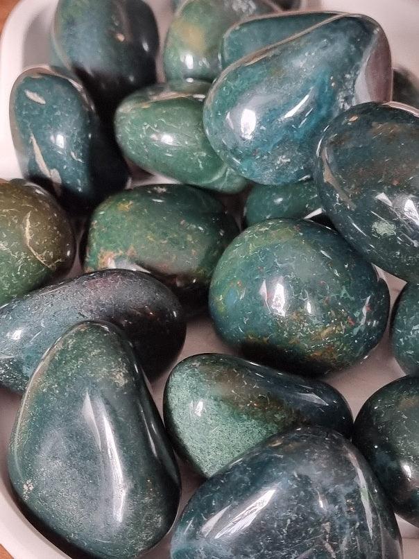 Heliotrop (Blodstein) - Tromlet stein