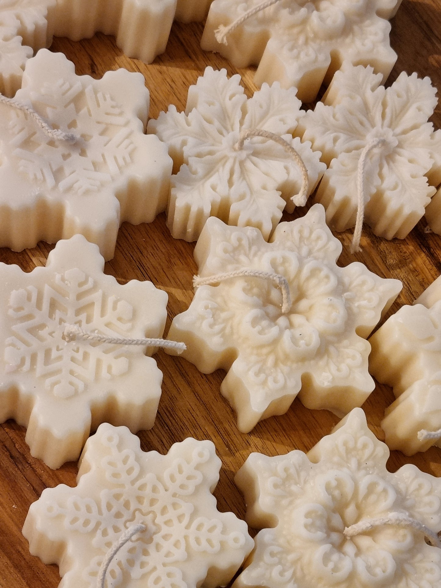 Stor pakke med snøkrystall-lys 13 stk!