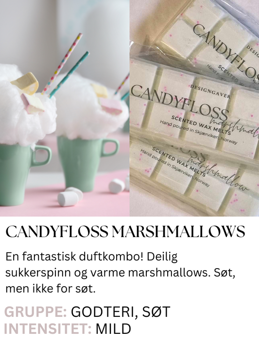 Candyfloss & Marshmallows - Duftvoks som lukter sukkerspinn og marshmallows