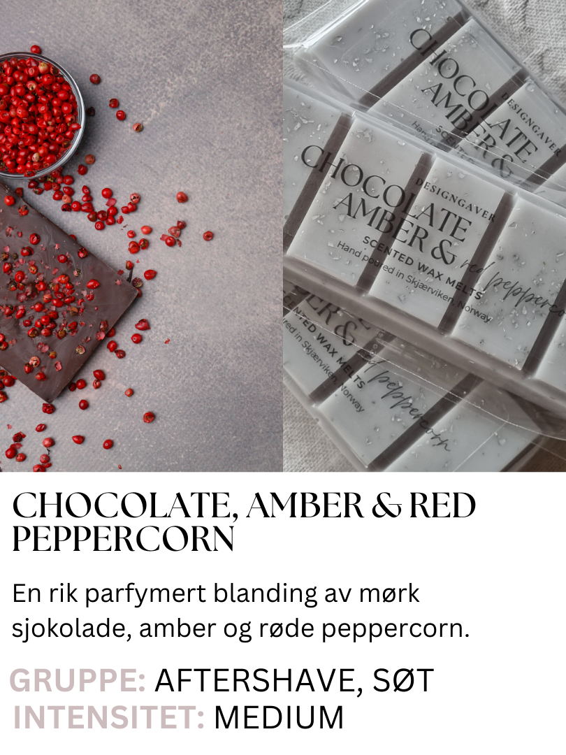 Chocolate, Amber & Red Peppercorn - Duftvoks