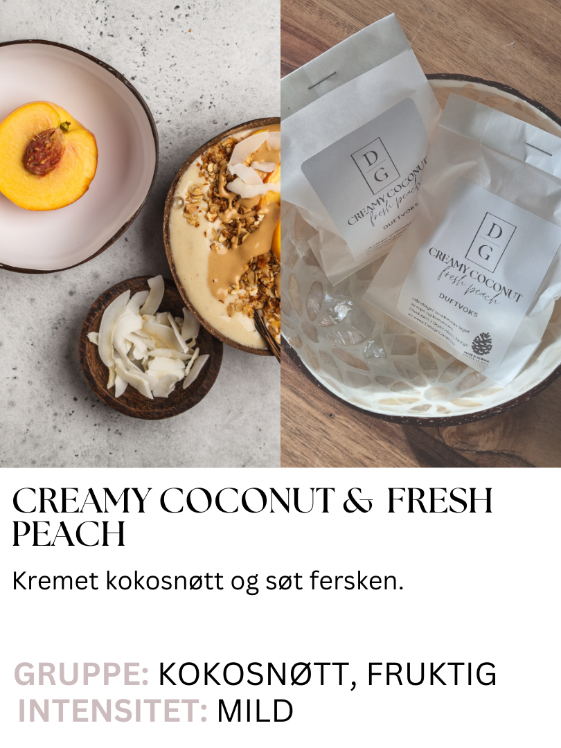 Creamy Coconut & Fresh Peach - Duftvoks