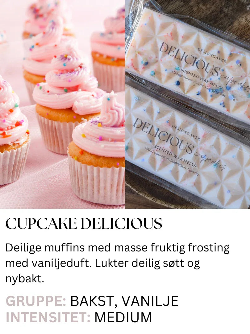 Cupcake-delicious-muffins-duftvoks-waxmelt-vokssmelt-smeltevoks - DesignGaver