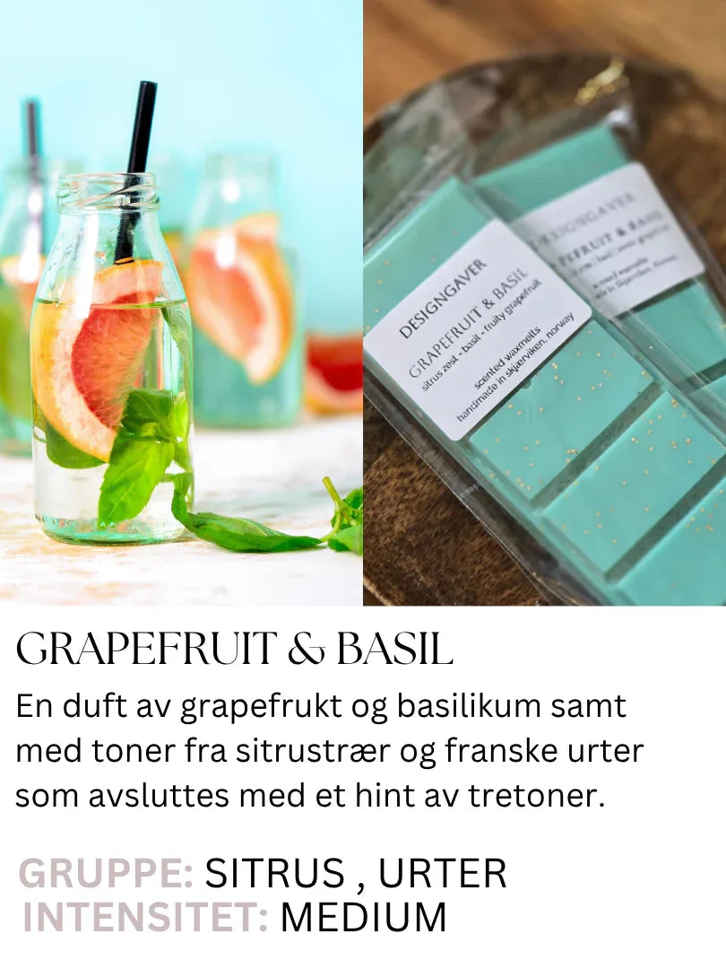 Grapefruitandbasil-grapefruktogbasilikum-smeltevoks-waxmelt-duftvoks-designgaver - DesignGaver