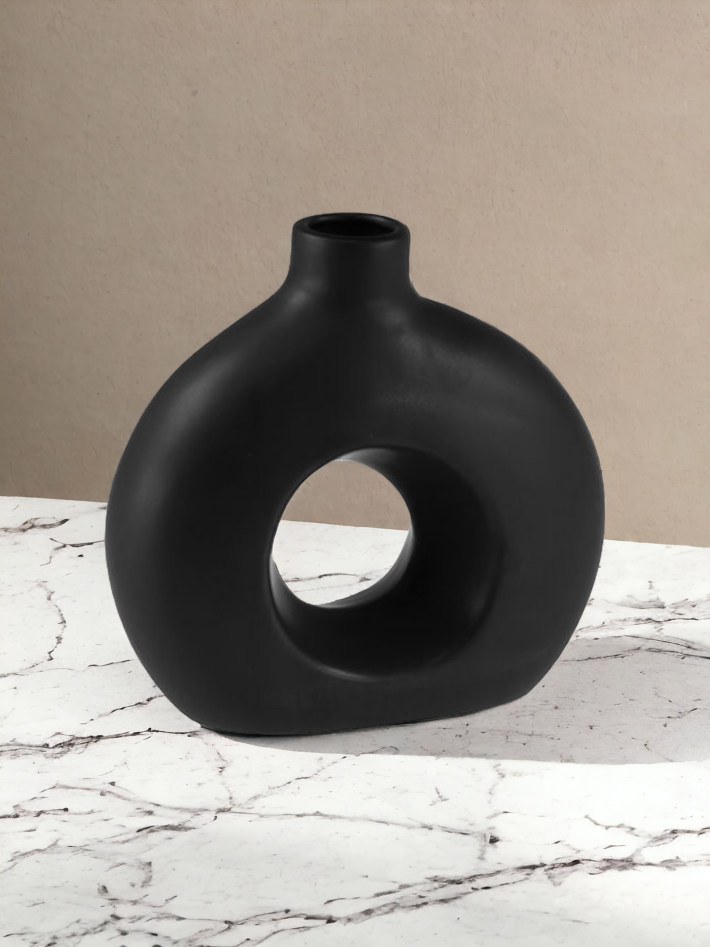 Vase - Circle Black