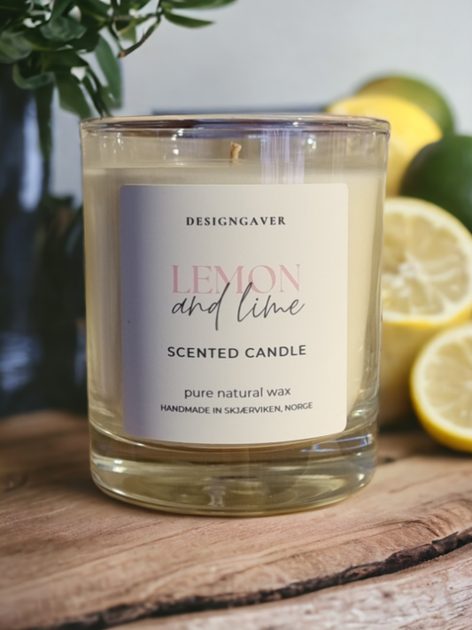 Lemon and Lime - Duftlys 220g med duft av sitron og lime