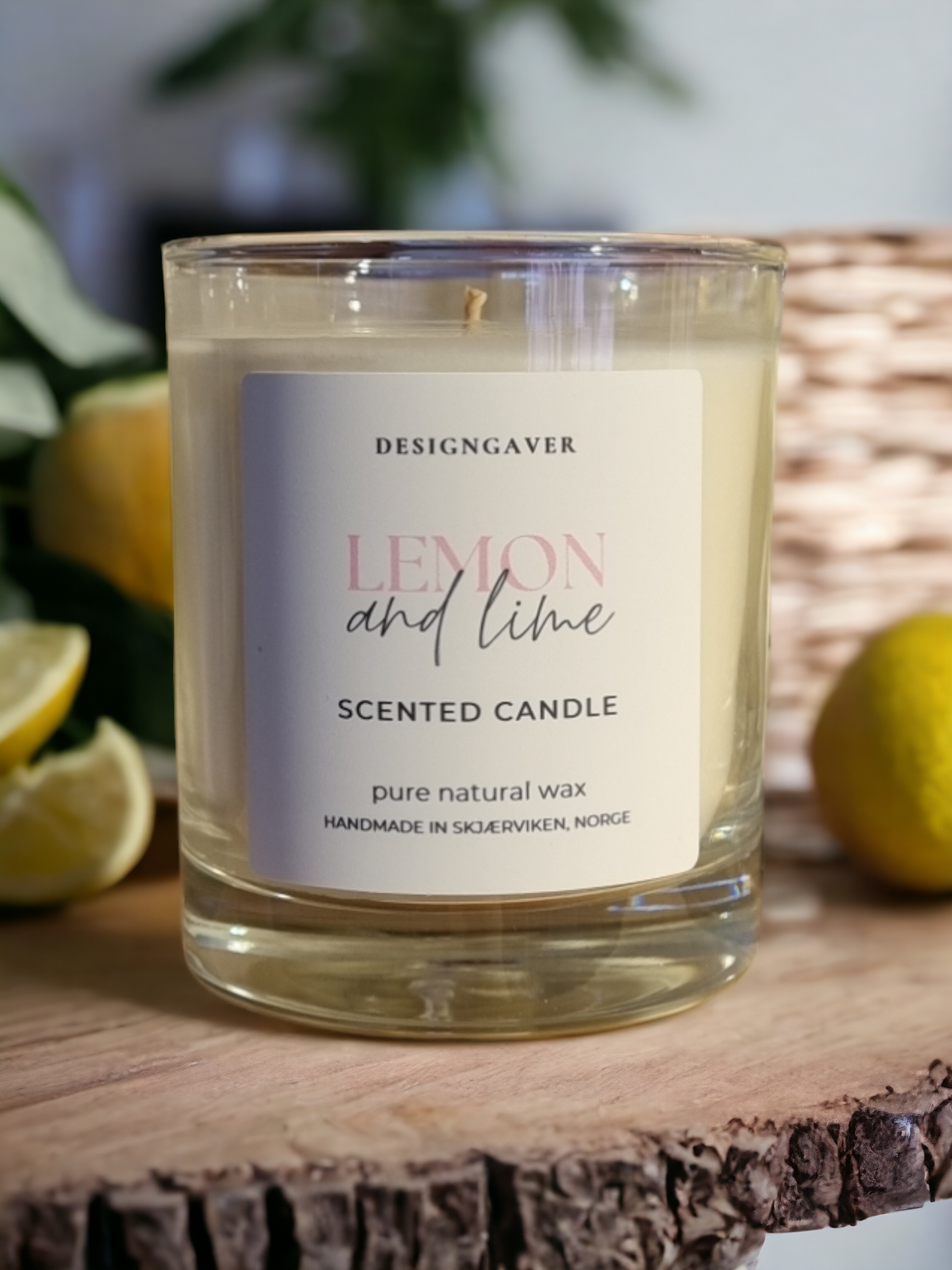 Lemon and Lime - Duftlys 220g med duft av sitron og lime