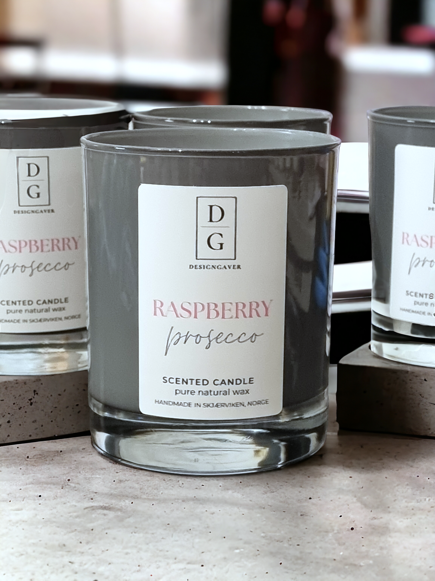 Raspberry Prosecco - Duftlys 220gram