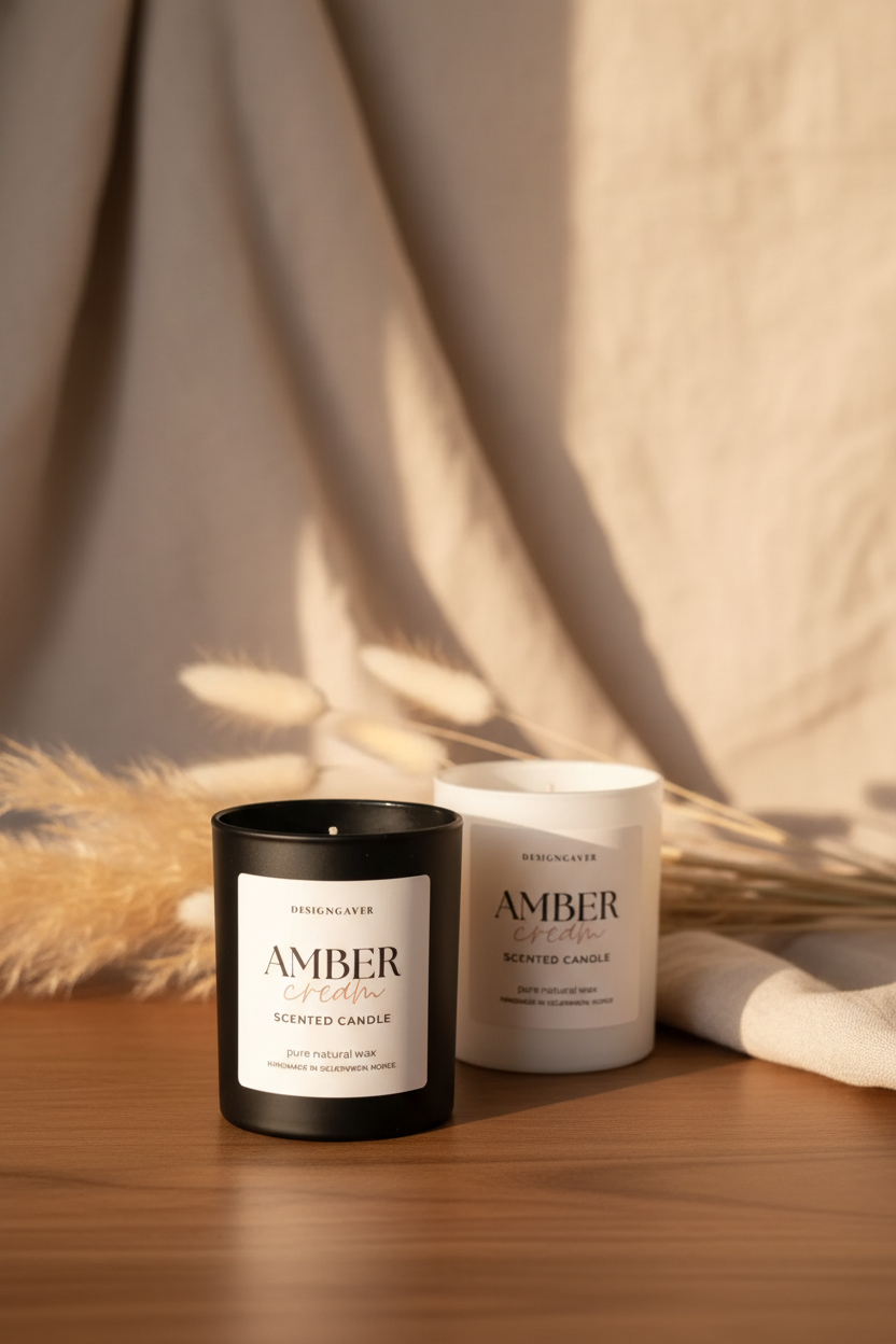 Amber cream - Duftlys (begrenset antall) - Duftlys