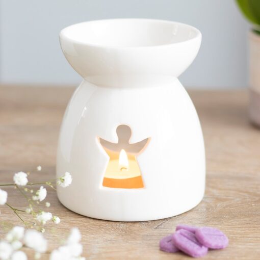 Engel duftlampe i keramikk