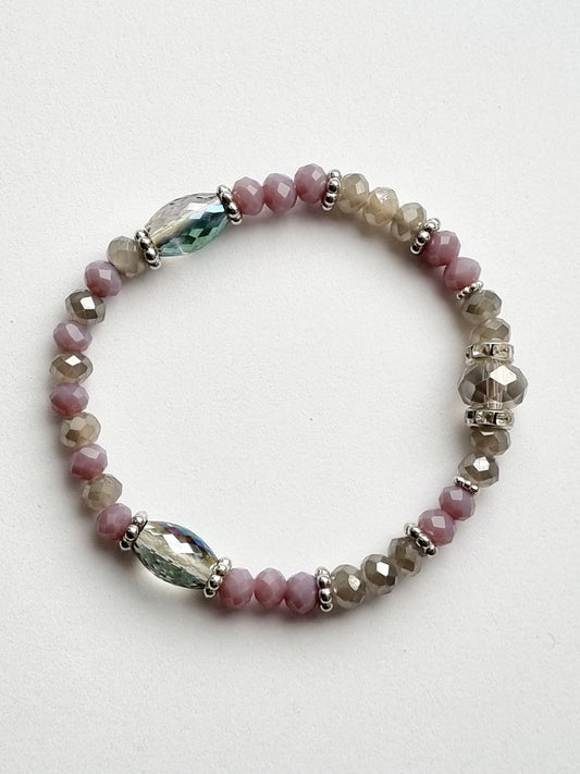 Armbånd - Fasetterte glassperler