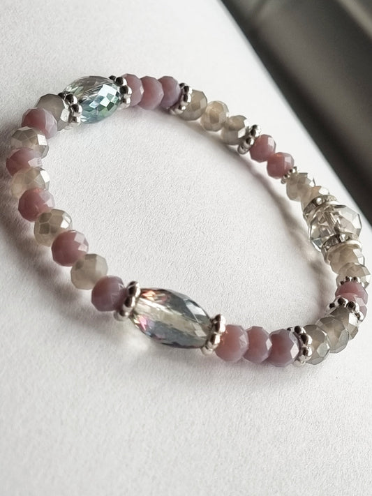 Armbånd - Fasetterte glassperler