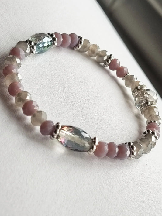 Armbånd - Fasetterte glassperler