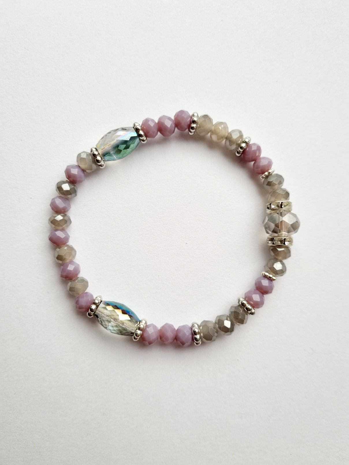 Armbånd - Fasetterte glassperler