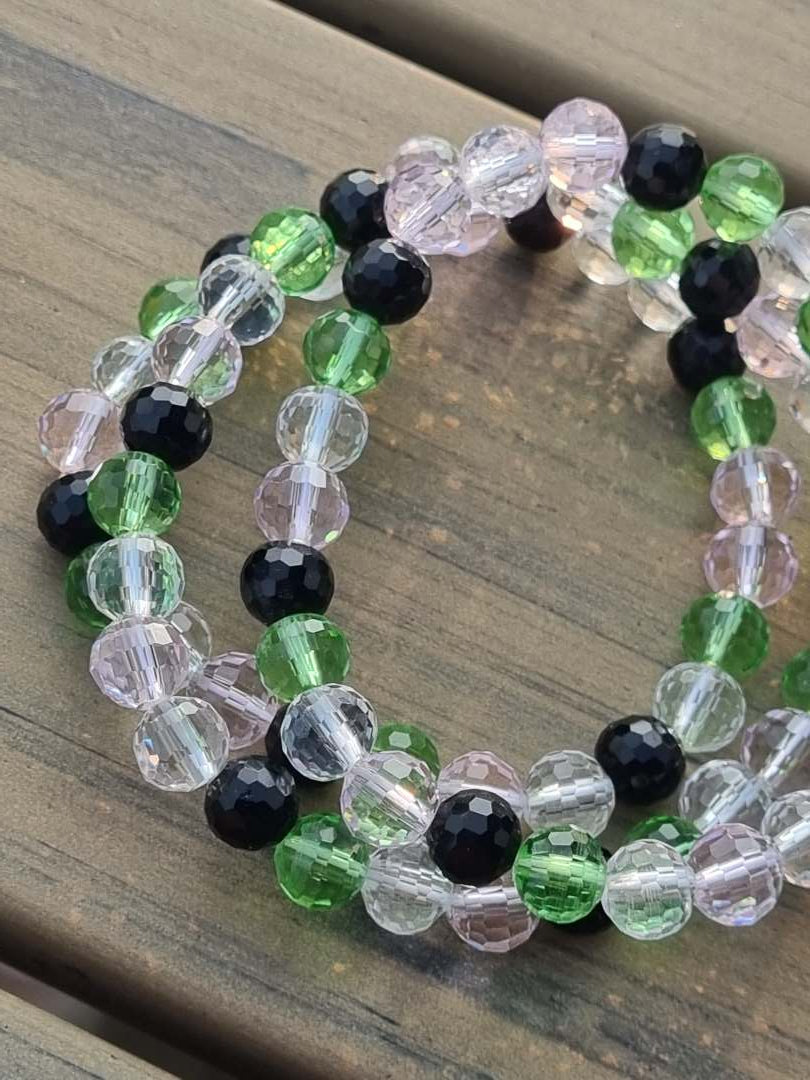 Armbånd med fasettslipte perler - Armbånd