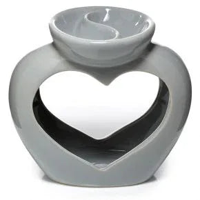 Aromalampe - Hjerte - Perfekt gave til morsdag eller valentinsdagen! - Grå - aromalampe