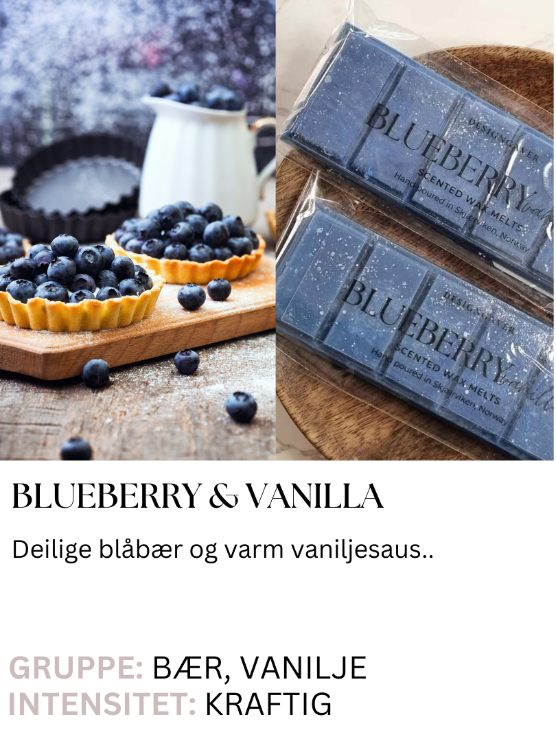 Blueberry & Vanilla - Duftvoks som lukter blåbær og vanilje - Duftvoks
