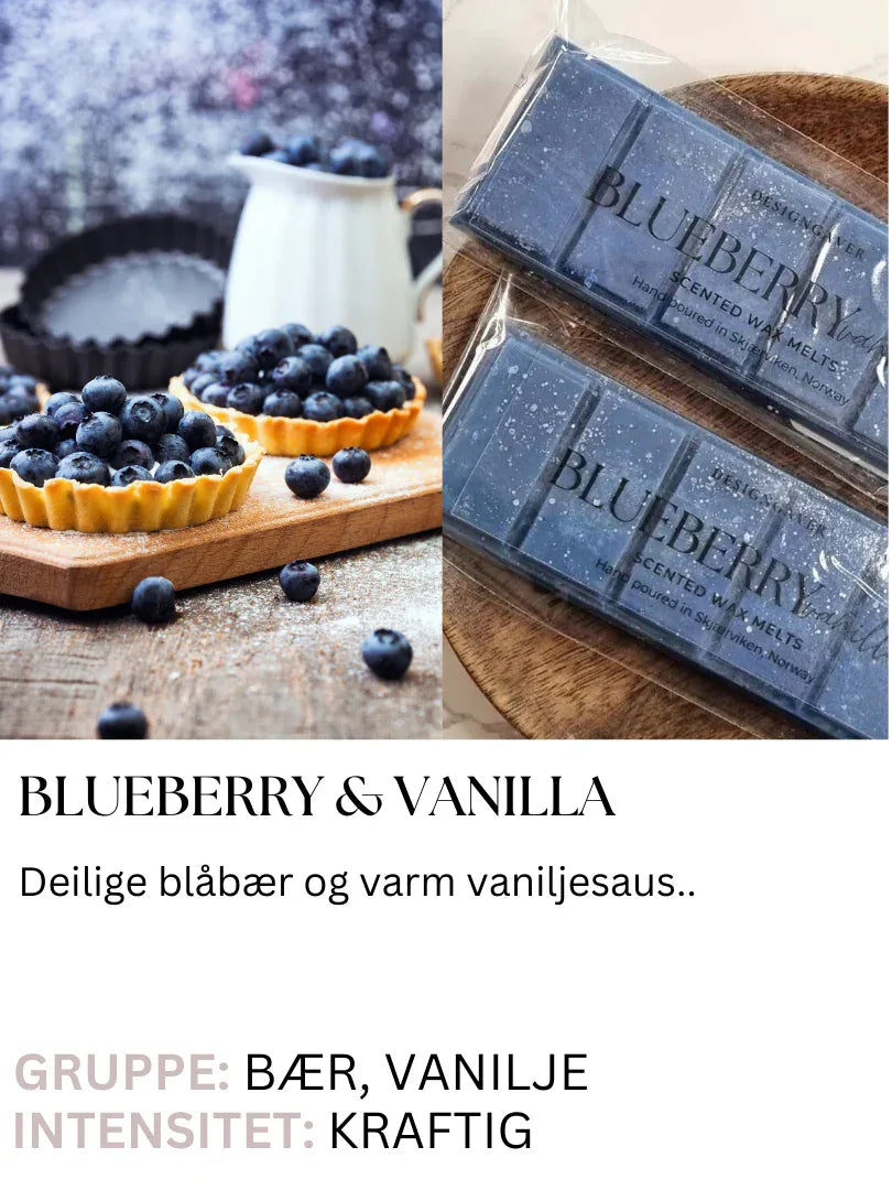 Blueberry & Vanilla - Duftvoks som lukter blåbær og vanilje - Duftvoks