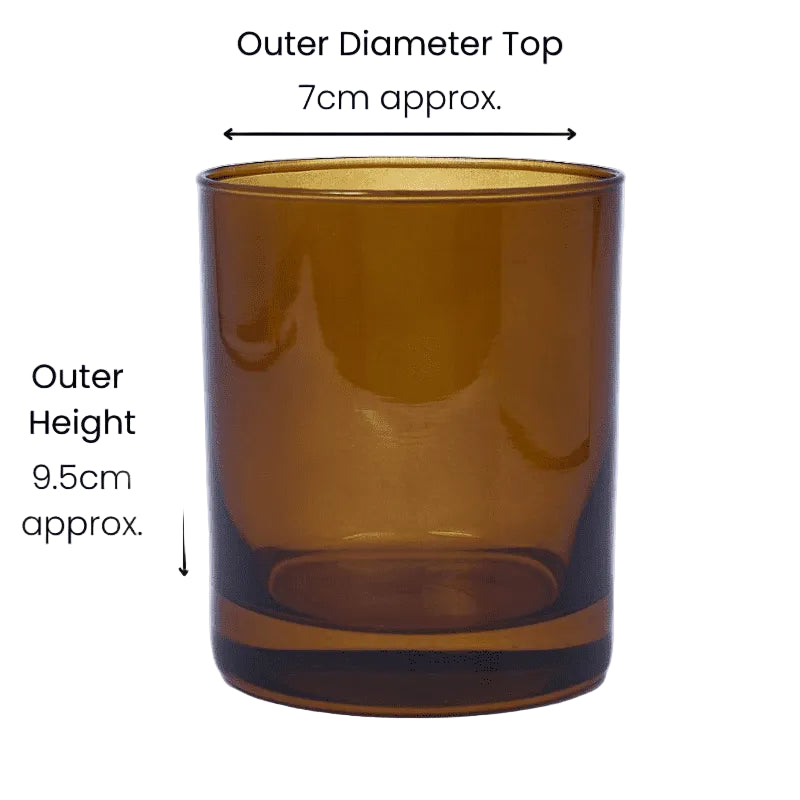 Amber 30cl glass til lysstøping