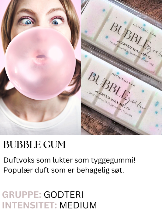 Bubble Gum - Duftvoks som lukter søt tyggegummi og surt godteri - Duftvoks