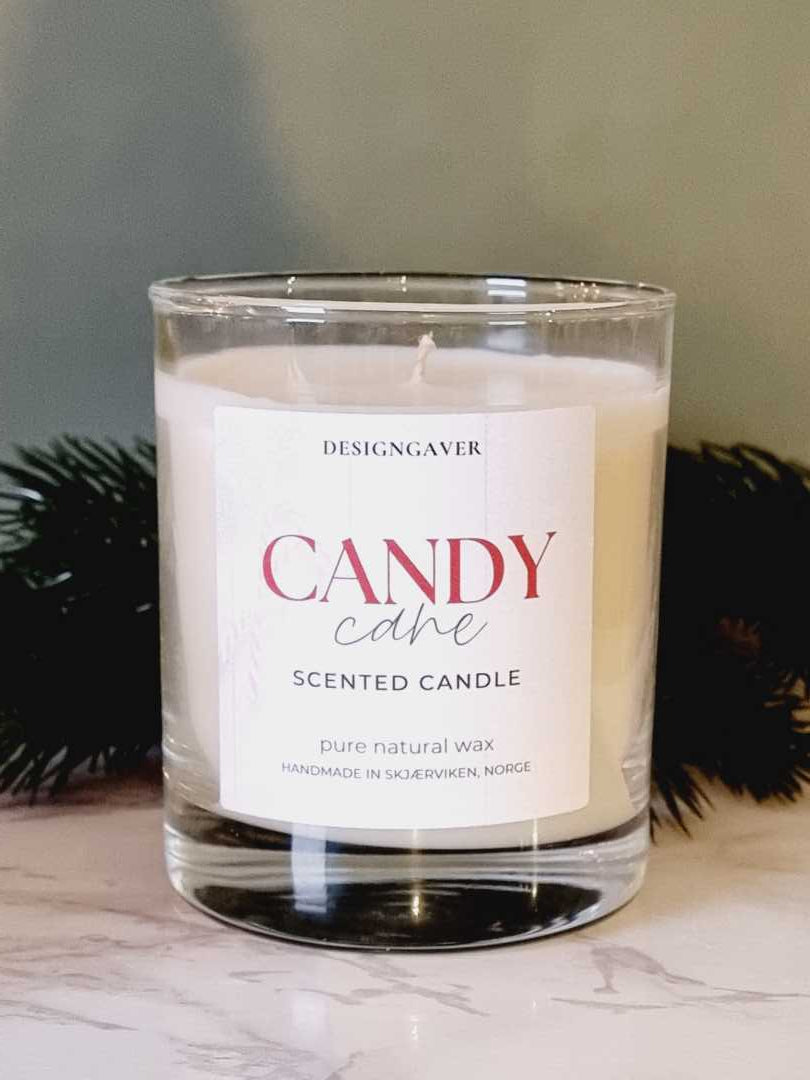 Candy Cane - Duftlys med lukt av polkagris 220g - Duftlys