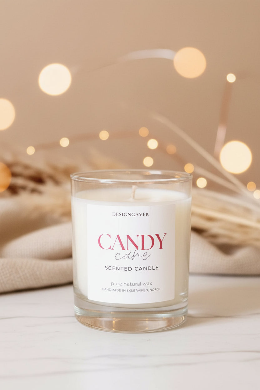 Candy Cane - Duftlys med lukt av polkagris 220g - Duftlys