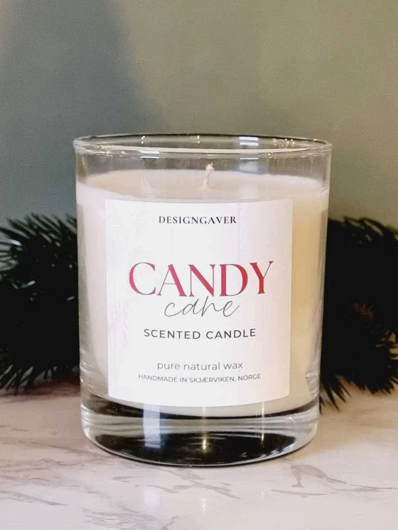 Candy Cane - Duftlys med lukt av polkagris 220g - Duftlys