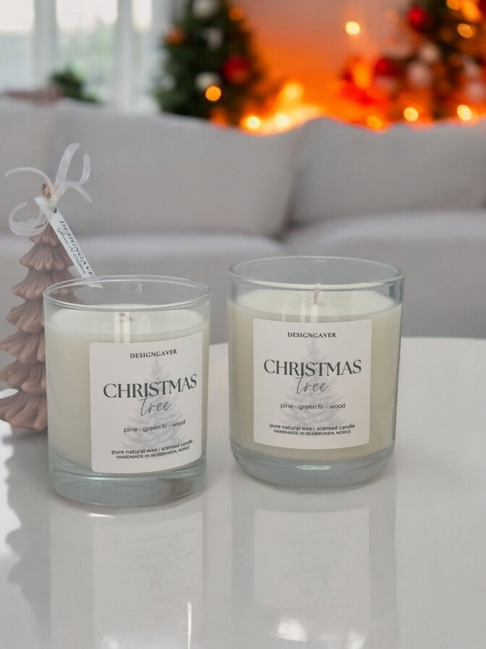 Christmas tree - Duftlys med juletrelukt - 2 størrelser - Duftlys