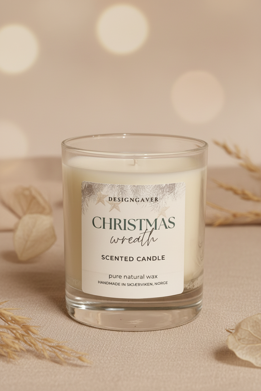 Christmas Wreath - Duftlys 220g - B-VARE