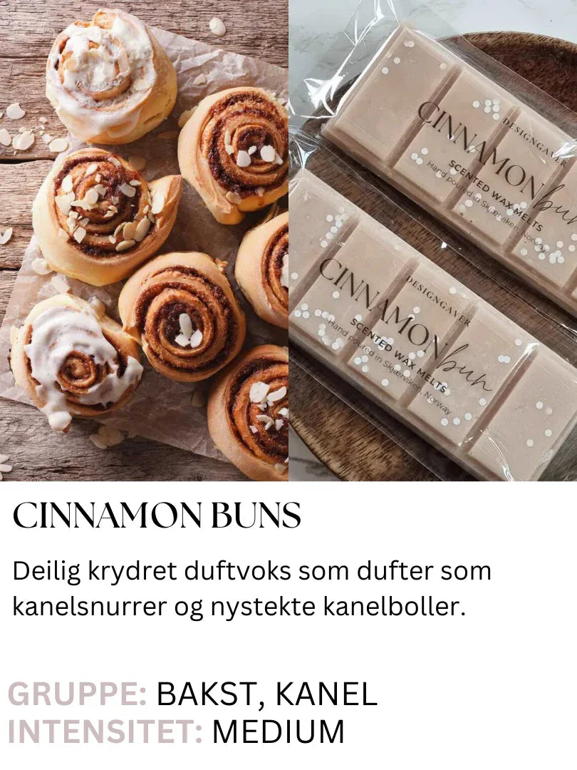 Cinnamon Bun - Duftvoks med et ekte dryss kanel - Duftvoks