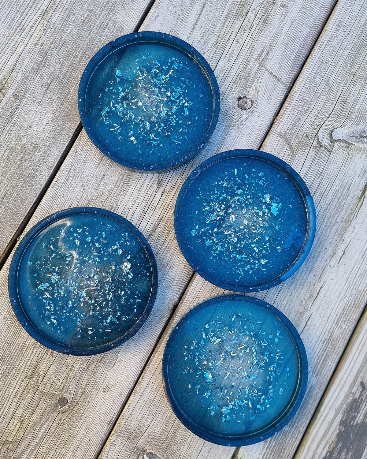 Coastere med kant - Glassbrikker