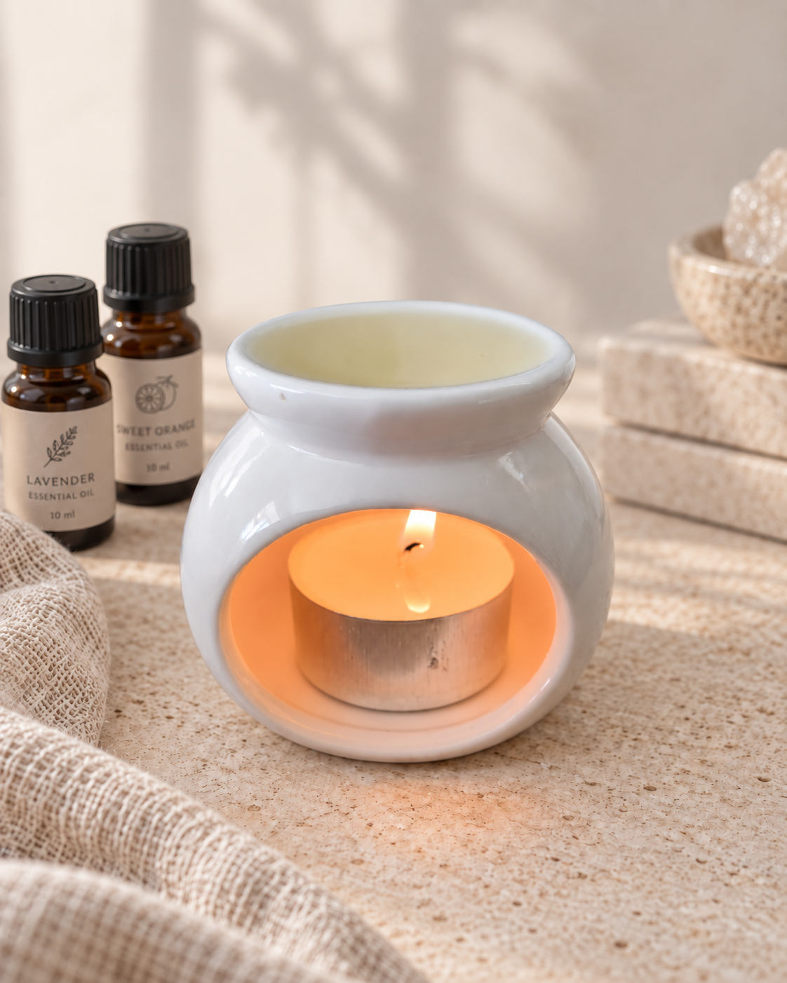 Mini aromalampe - Hvit