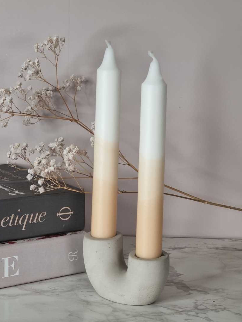 Dipdye Kronelys - Beige - Kronelys