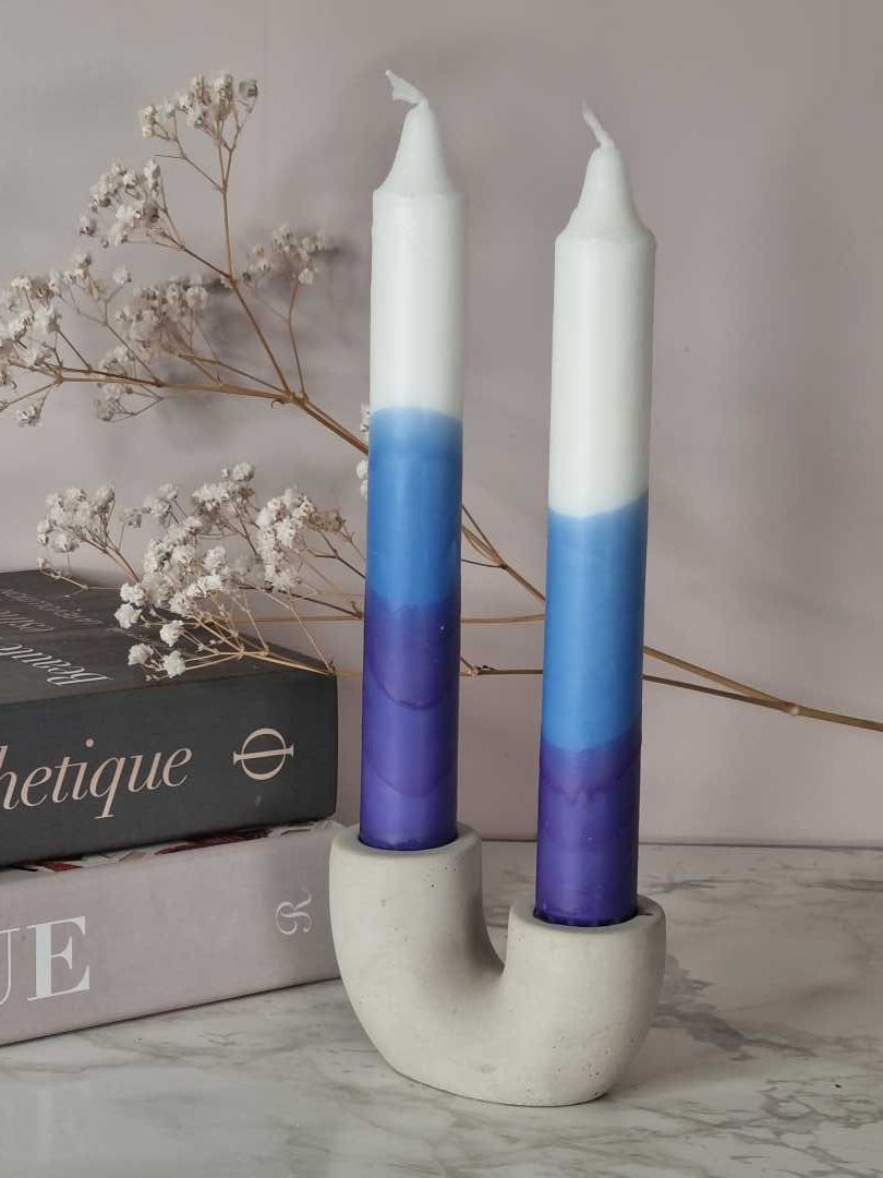 Dipdye kronelys - Blå - Kronelys