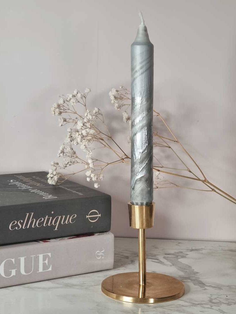 Dipdye Kronelys -Sølv - Kronelys