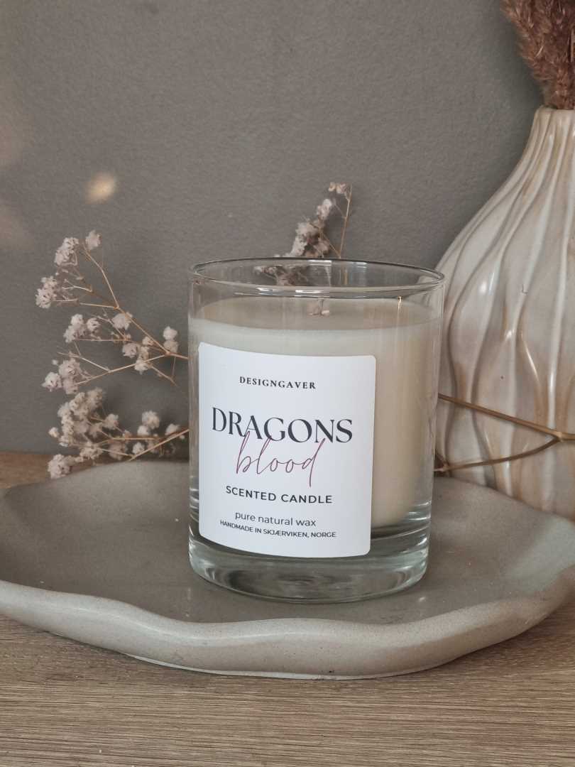 Dragons Blood - Duftlys 220g - Musk, Roser og Patchouli