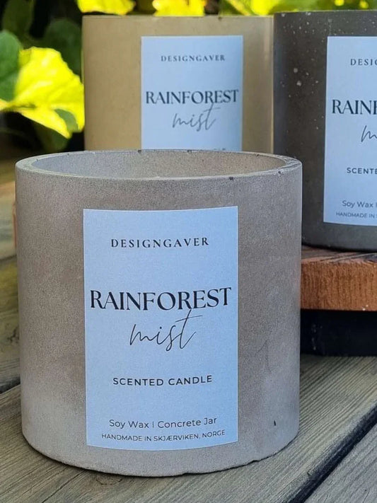 Duftlys - Rainforest Mist i betongkrukke - Duftlys