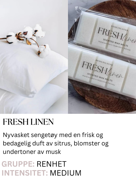 Fresh linen - Duftvoks som lukter rent og nyvasket - Duftvoks