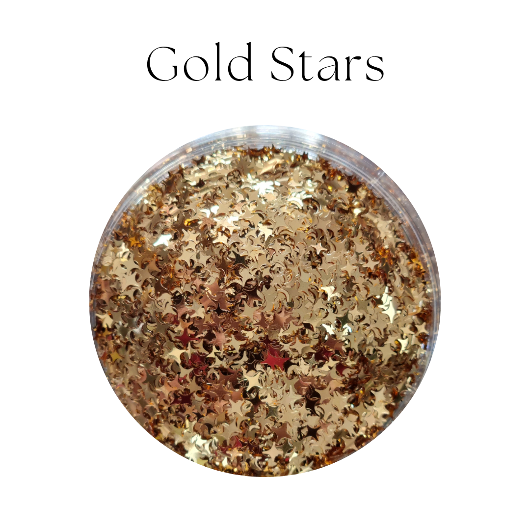 Gold Stars Glitterpaljetter
