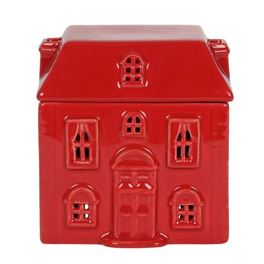 hus-aromalampe-rodt-pepperkakehus-villa - DesignGaver