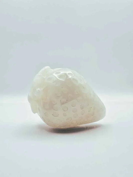 Kvarts jordbær - Utskåret kvartskrystall