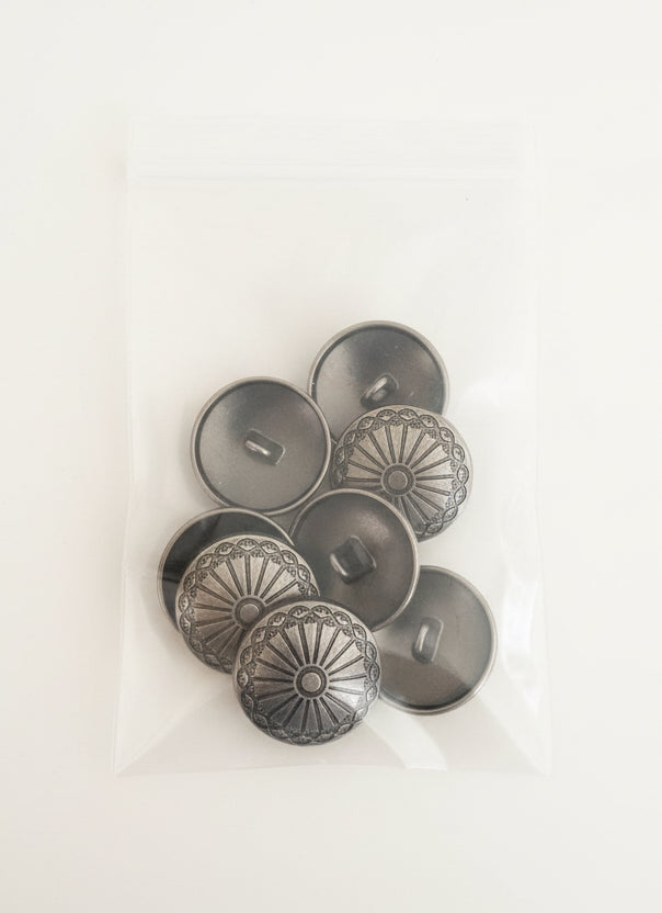 8 stk knapper med blomstermotiv - 22 mm