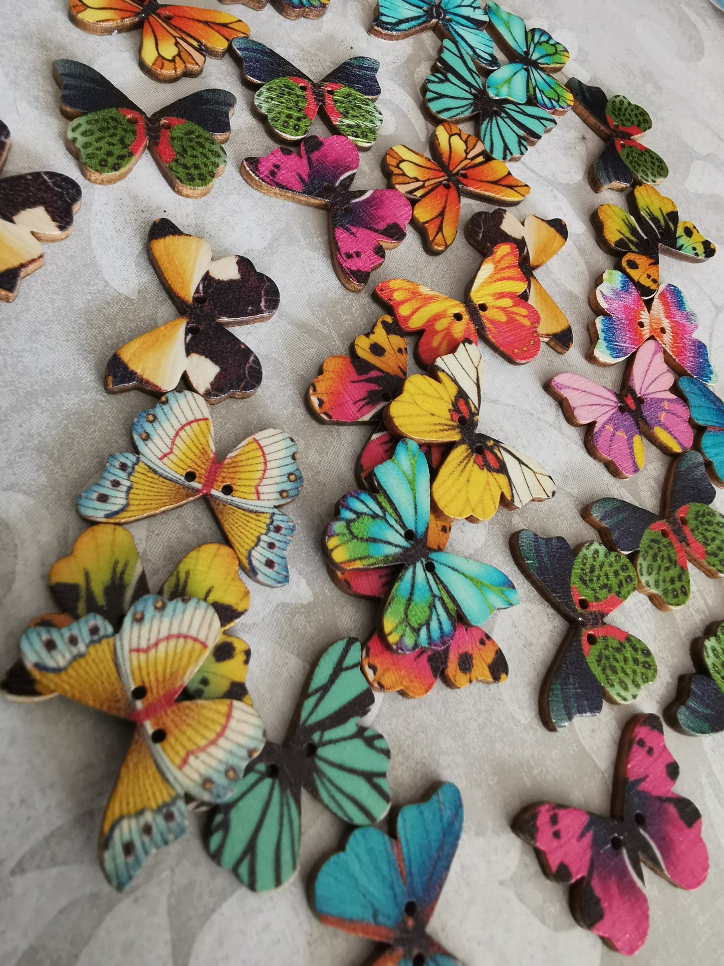 Sommerfuglknapper 10stk - Knapper