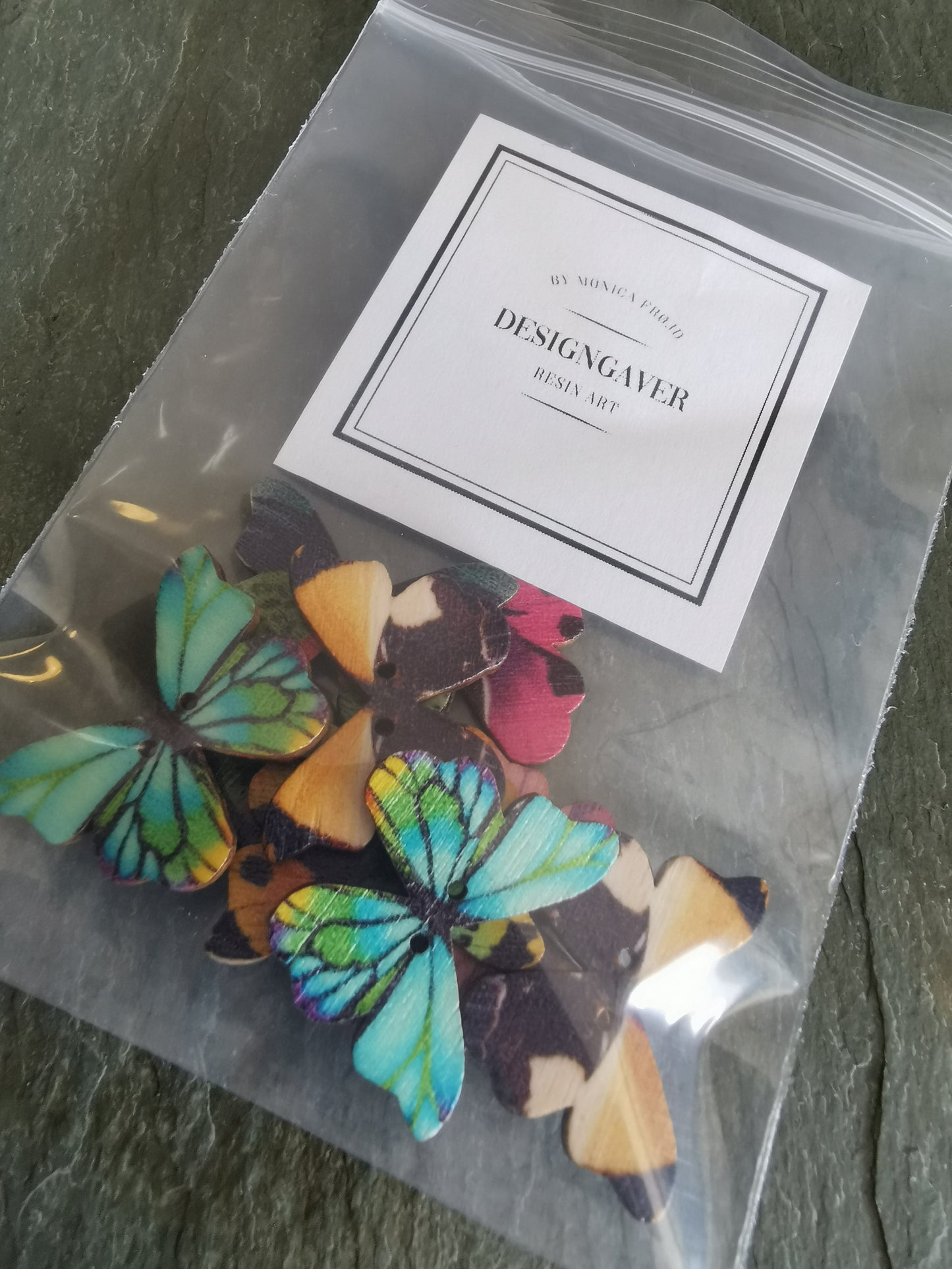 Sommerfuglknapper 10stk - Knapper