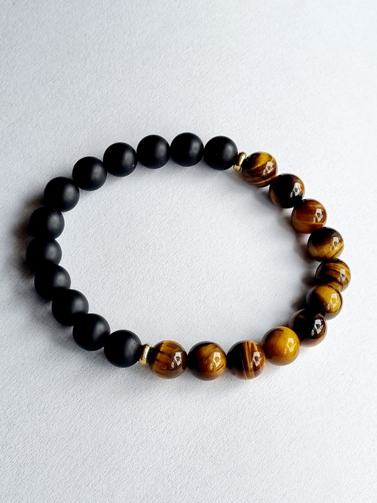 Tigerøye og sort agat - Armbånd