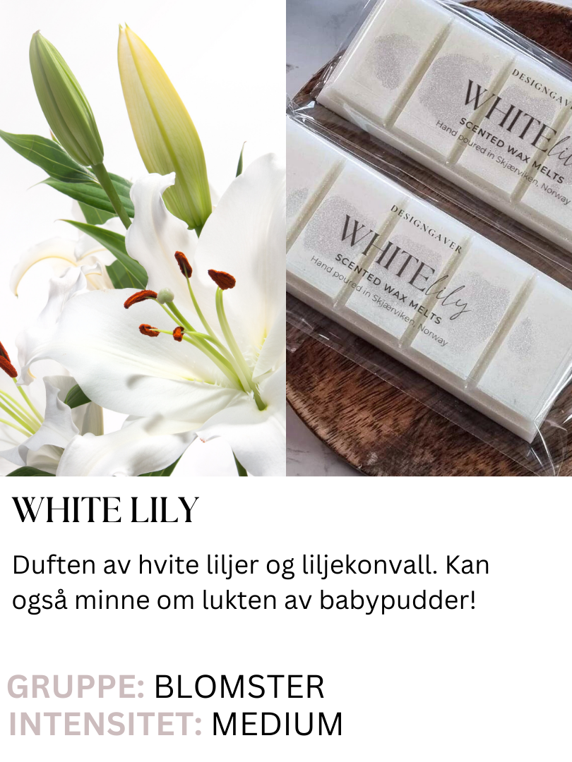 White lily - Duftvoks som lukter liljekonvall - Duftvoks