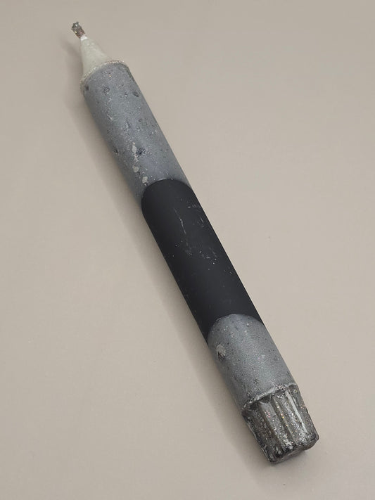 Dip Dye Candle - Sort og grått  - 20 cm - 6 timers brennetid