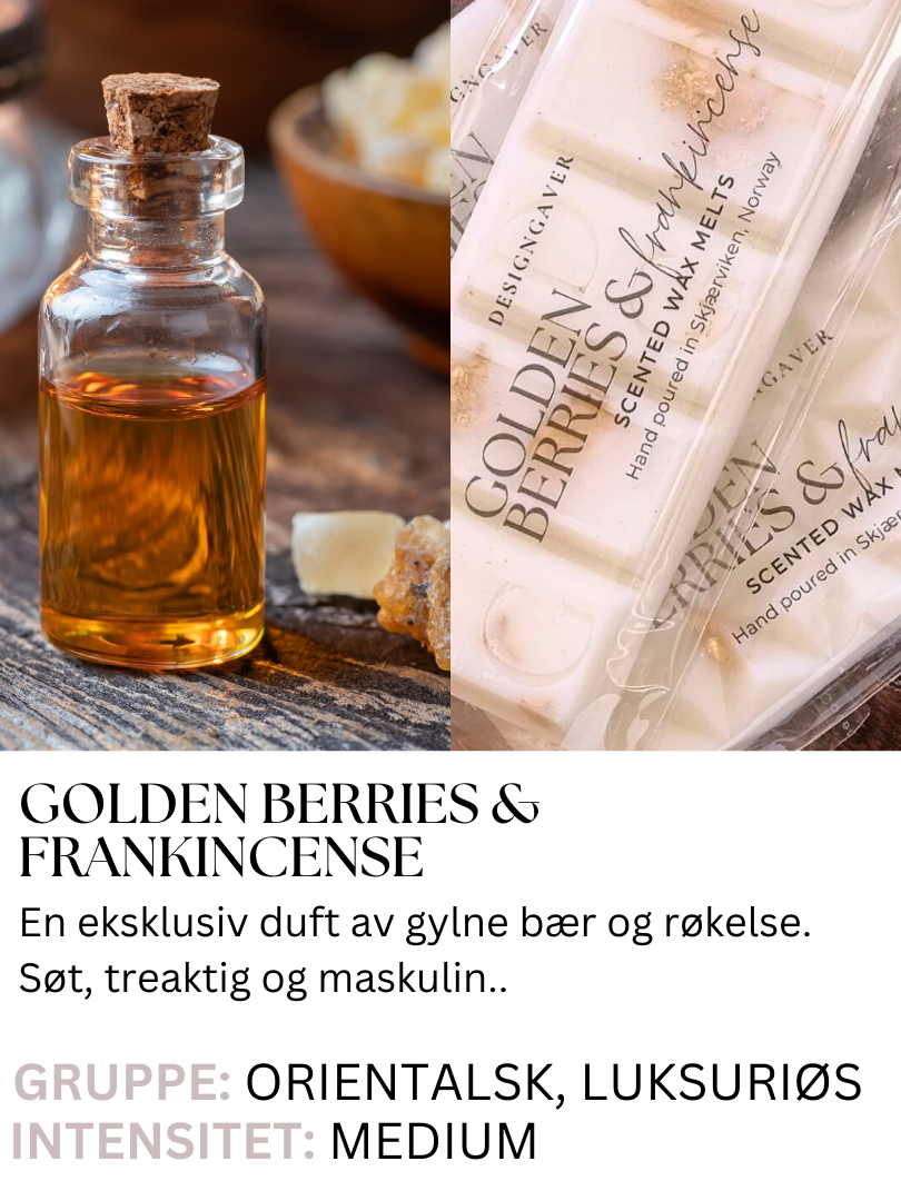 Golden berries & frankincense - Duftvoks som lukter gylne bær og røkelse