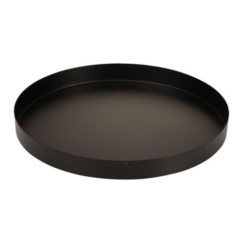 Rundt lysfat - Sort metall