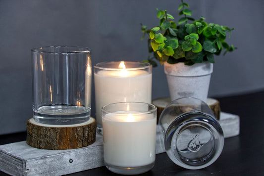 33 cl glass til lysstøping - Rett bunn