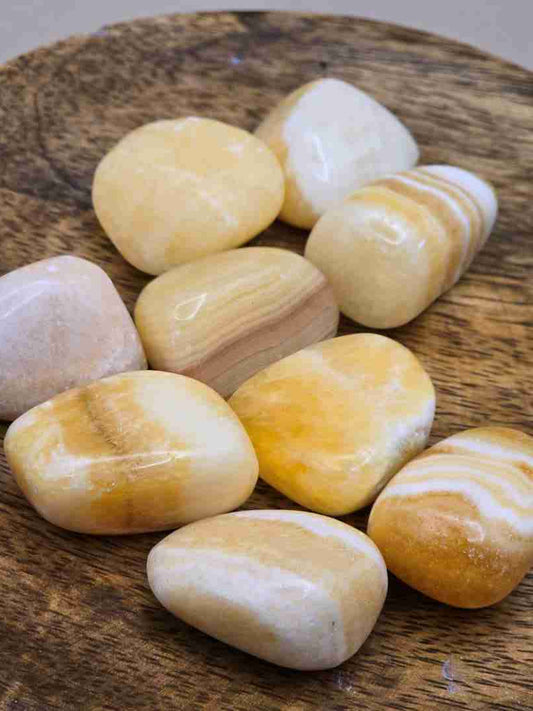 Gul Kalsitt – Tromlet Stein - 2–3 cm / 15–20 gram